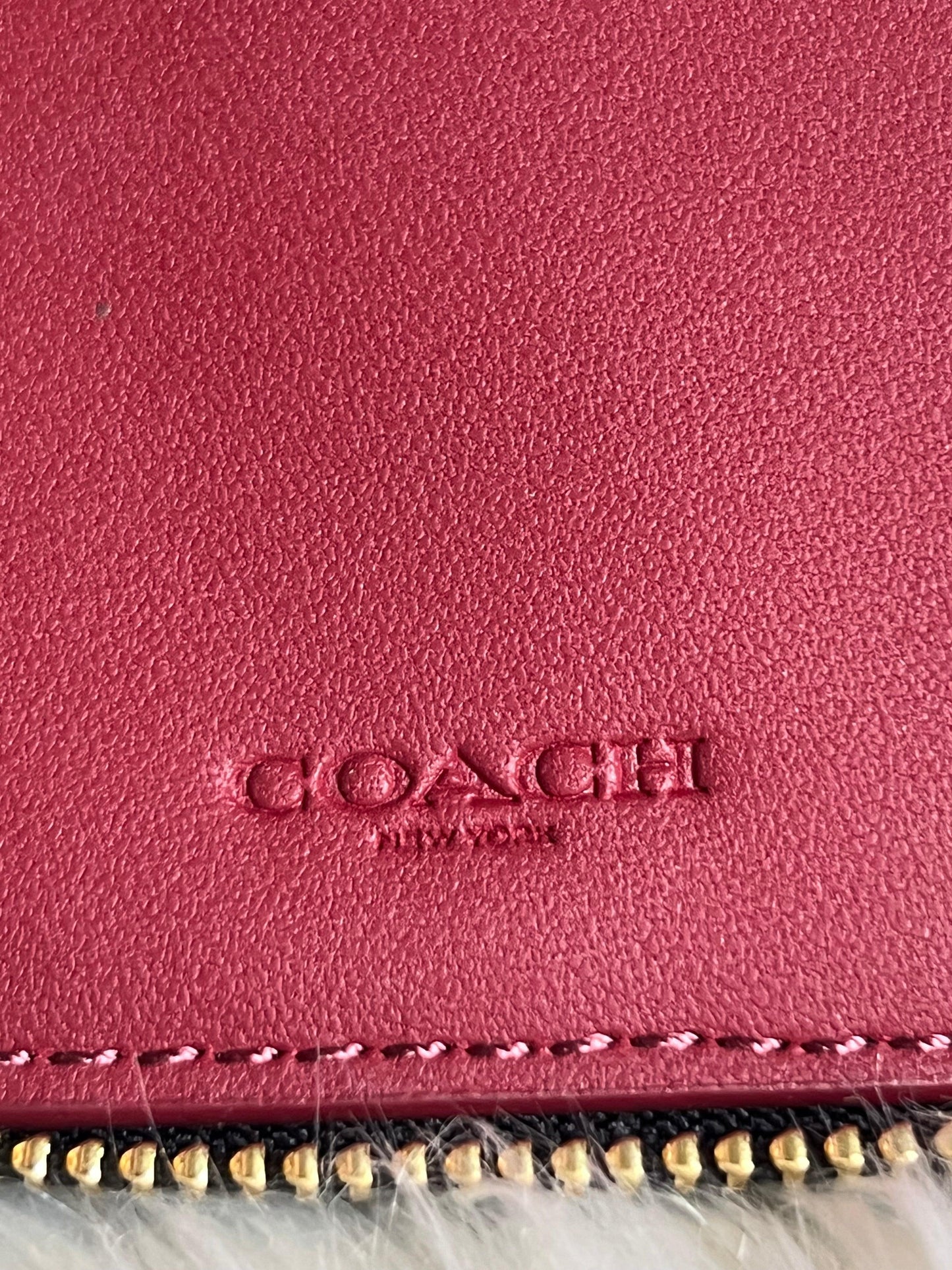 Coach Medium Id Zip Wallet In Signature Jacquard With Stripes