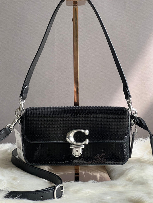 Coach Studio Baguette Bag with Sequins