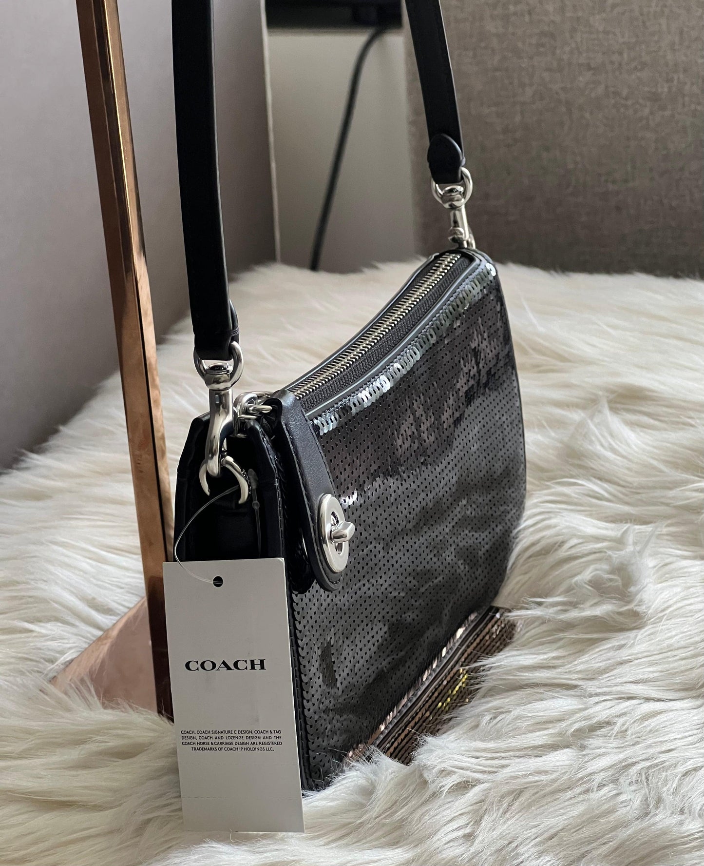 Coach Penn Shoulder Bag with Sequins
