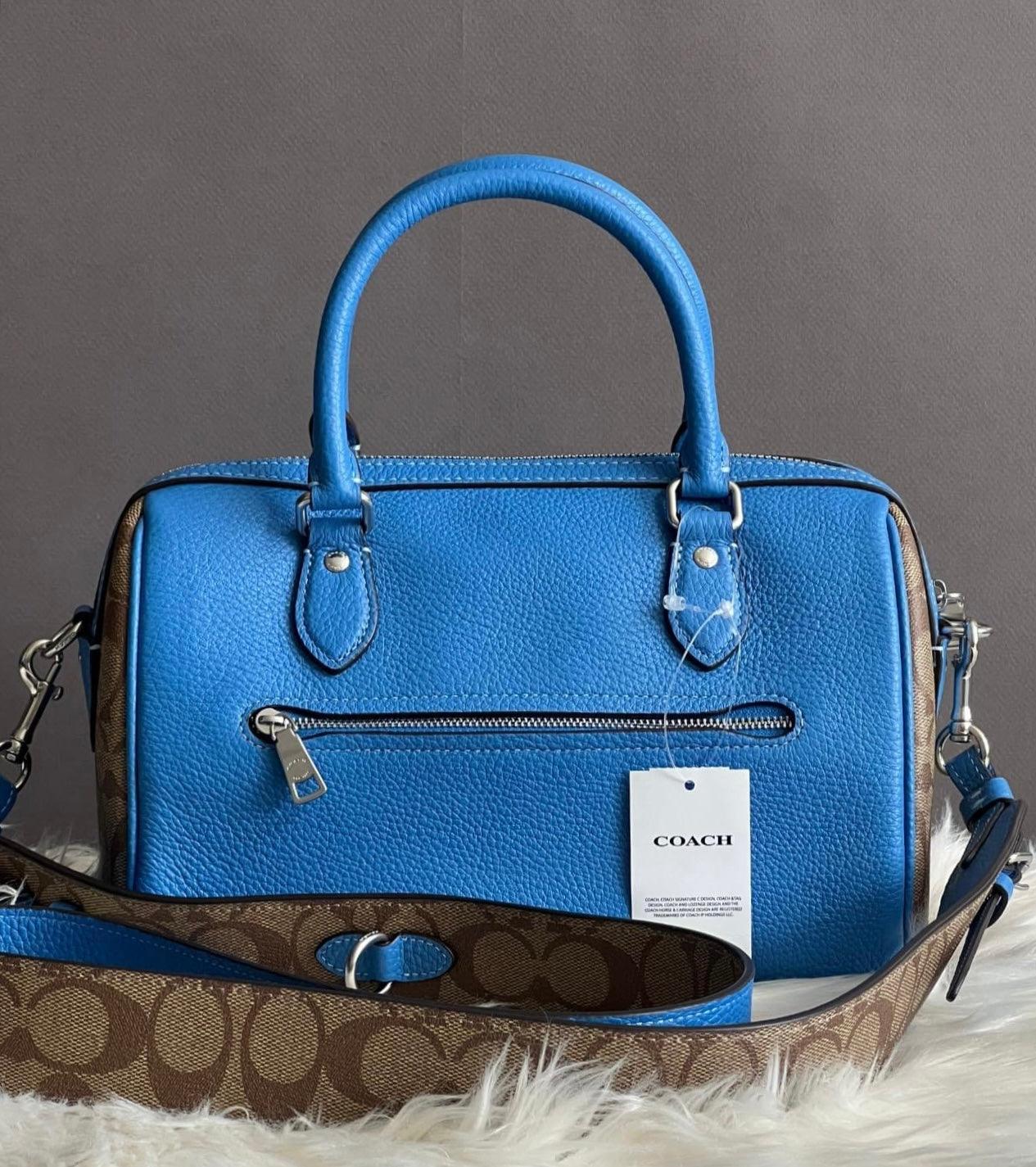 Coach Rowan Satchel with Signature Canvas Detail