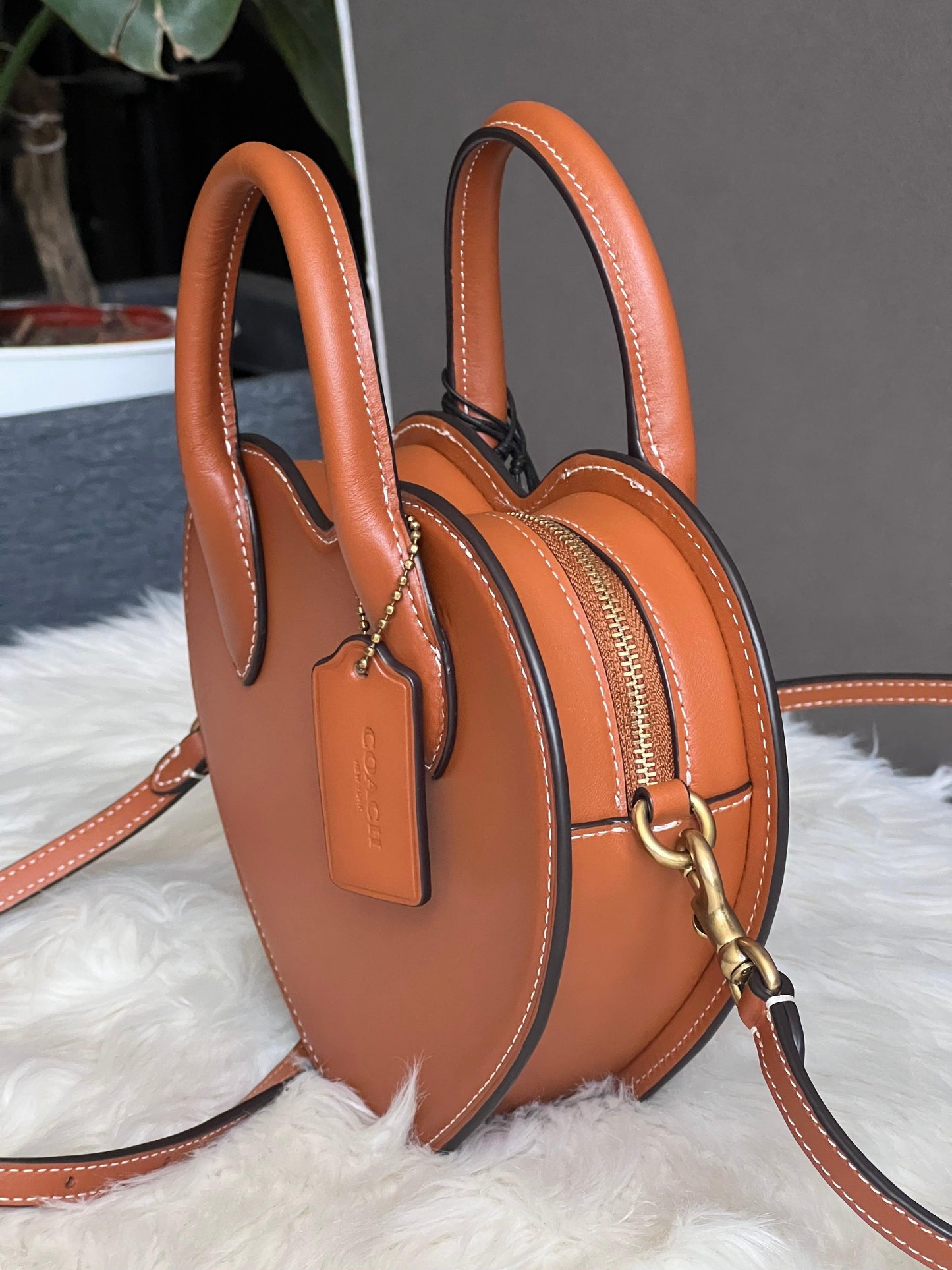 Coach Heart Bag in Regenerative Leather
