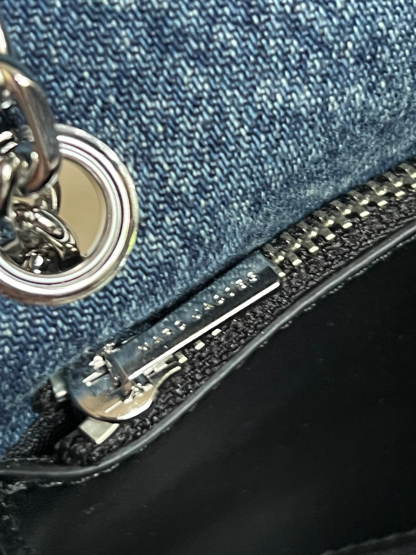 Marc Jacobs The Sequin Daisy Denim Dual Chain Mini Bag