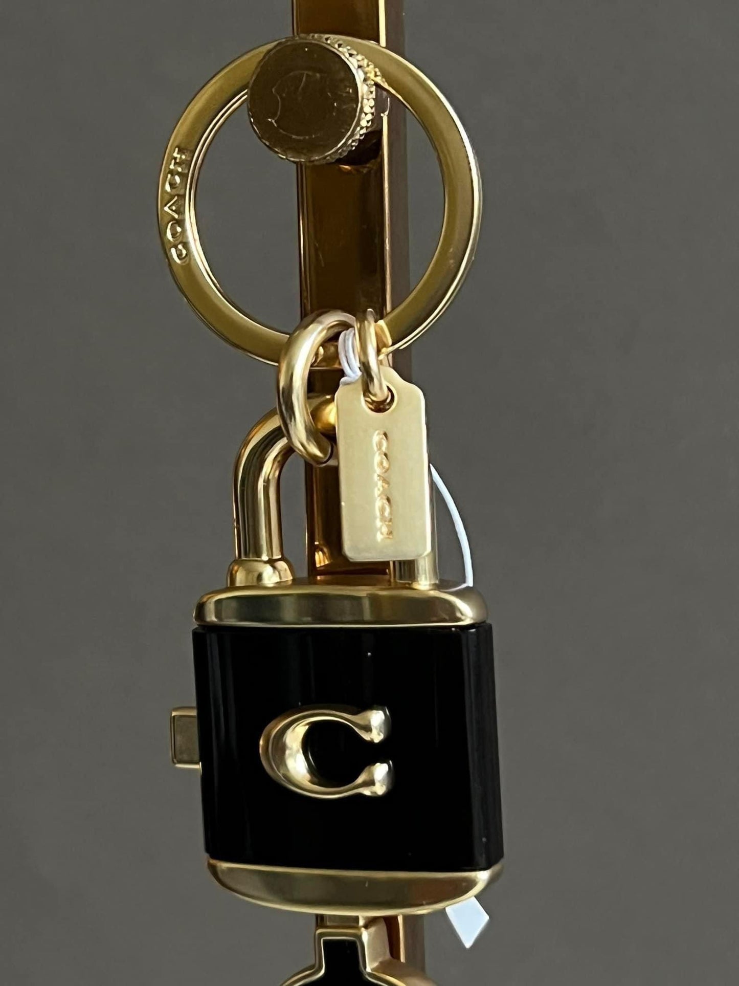 Coach Lock And Key Bag Charm Key Ring