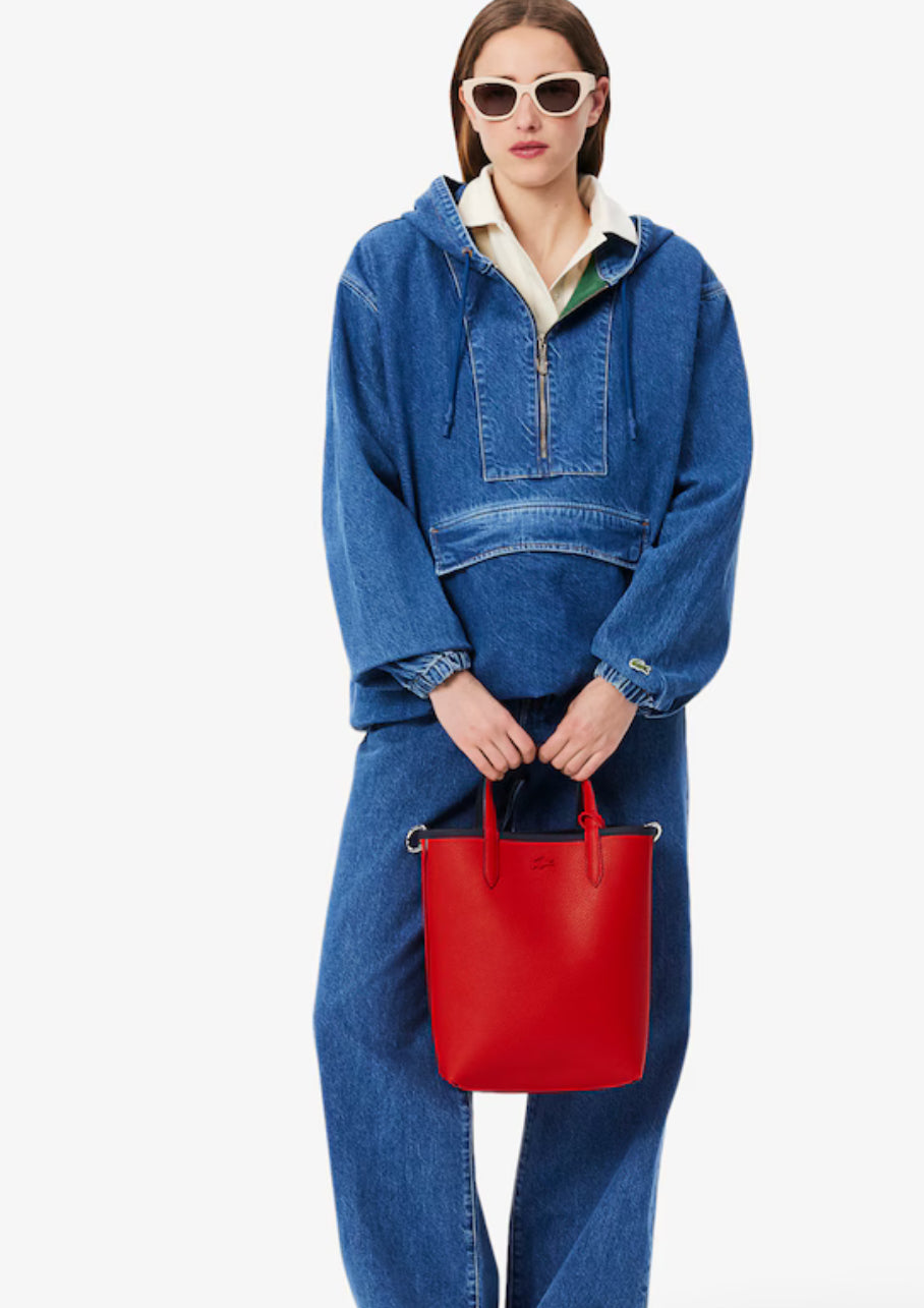 Lacoste Women’s Anna Vertical Reversible Tote with Pouch
