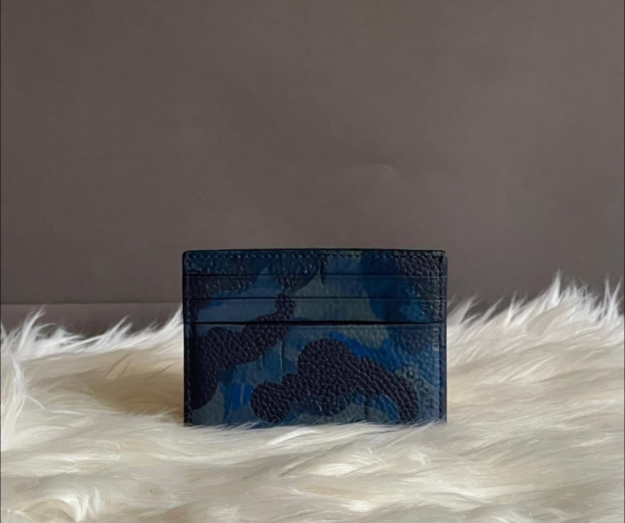 Coach Card Case with Camo Print