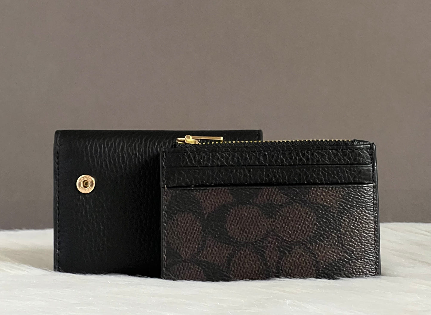 Coach Card Holder Wallet In Signature Canvas