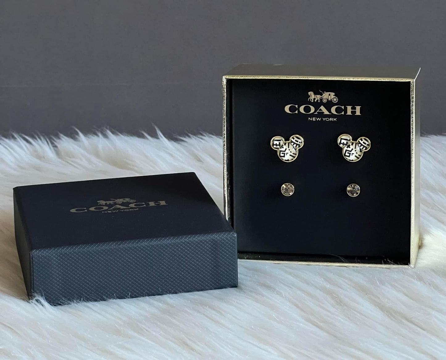 Coach Disney Mickey Mouse X Keith Haring Stud Earrings Set