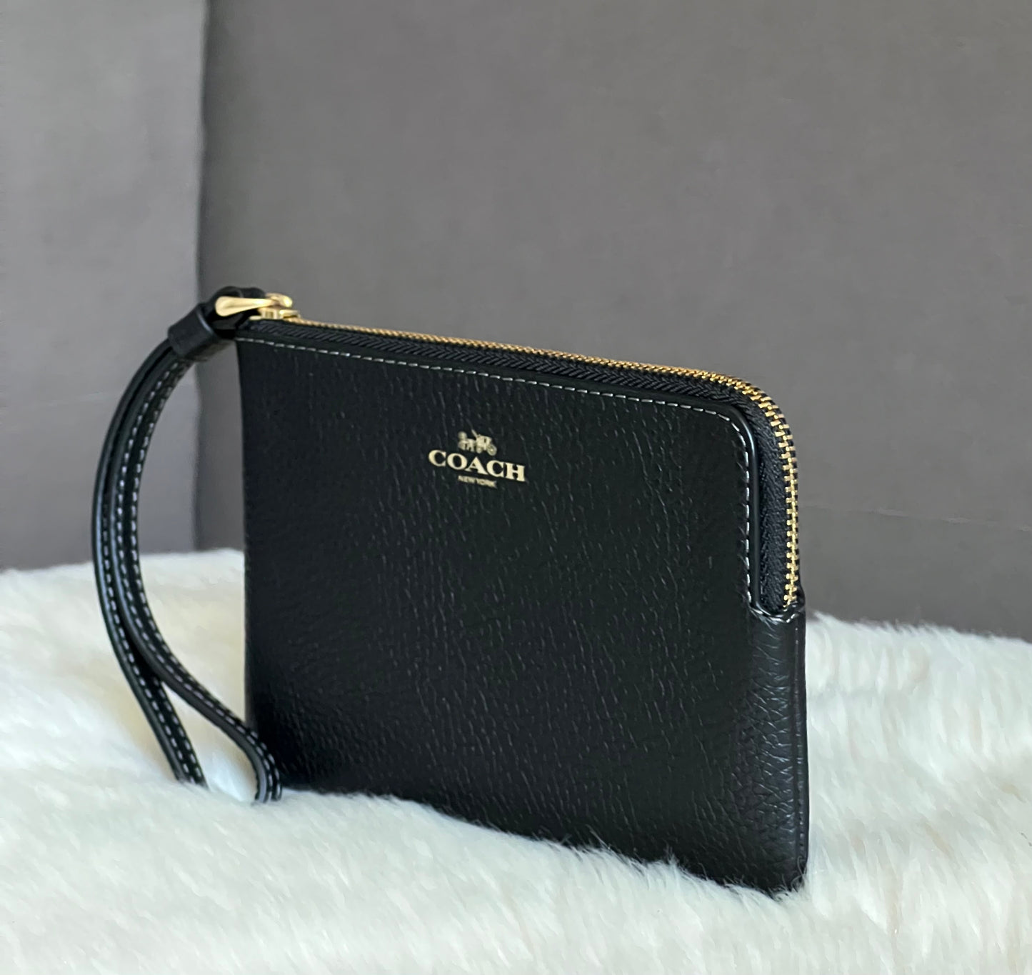 Coach Corner Zip Wristlet