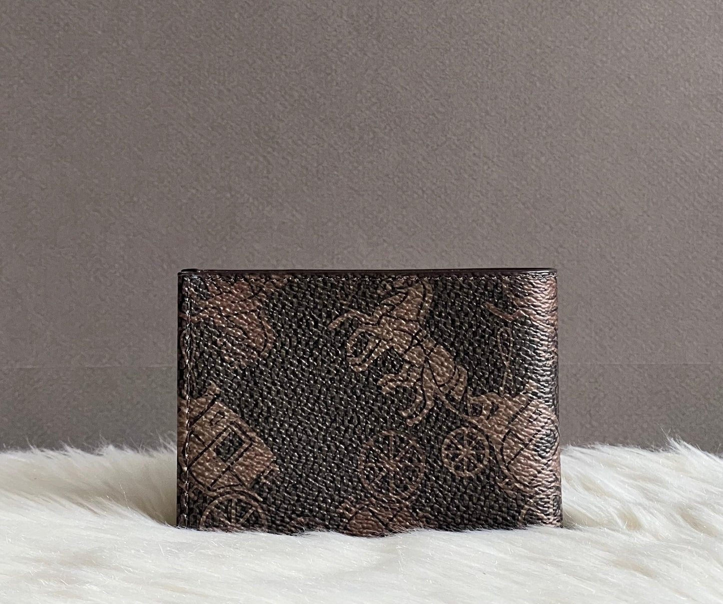Coach Slim Billfold Wallet with Large Horse and Carriage Print