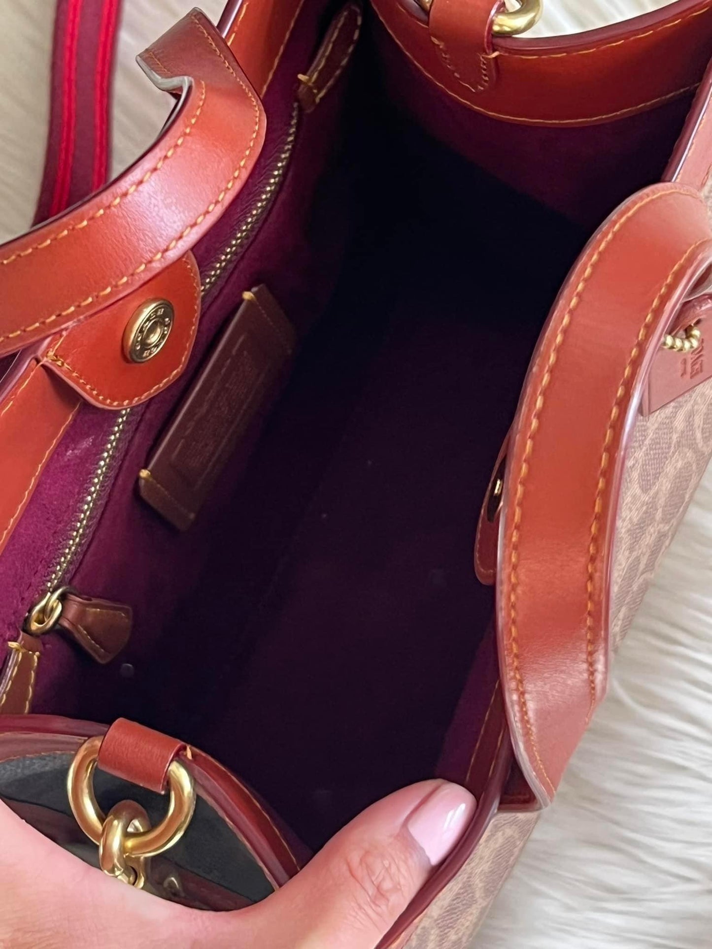 Coach Field Tote 22 in Signature Canvas with Horse and Carriage Print - “AS IS”
