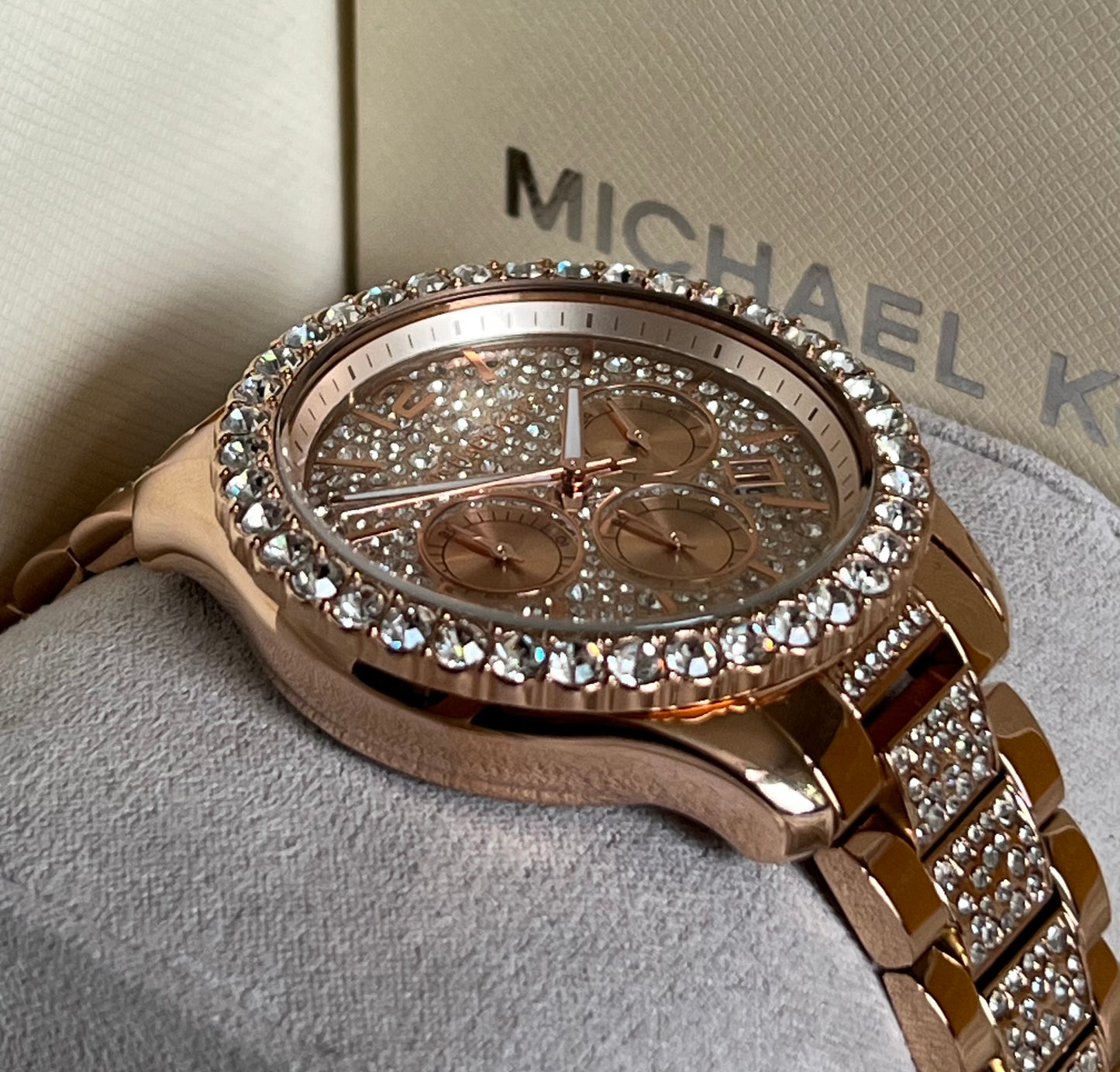 Michael Kors Women’s Layton Chronograph Rose Gold-Tone Watch