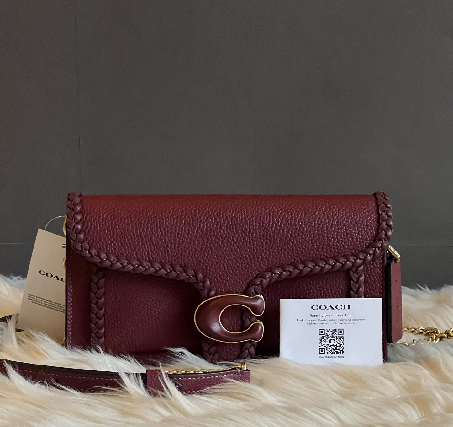 Coach Tabby Chain Clutch with Braid
