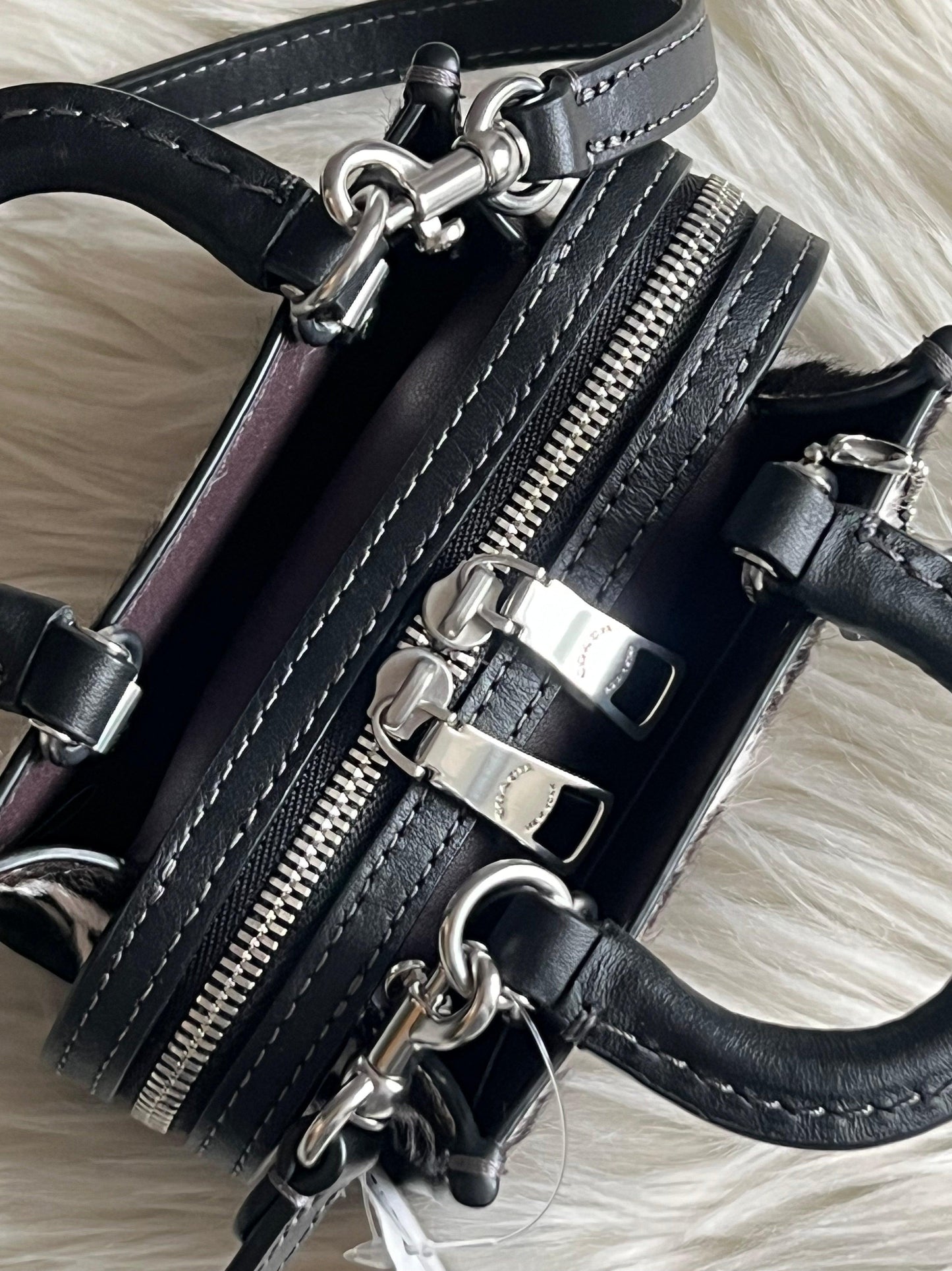 Coach Rogue 12 in Haircalf with Zebra Print