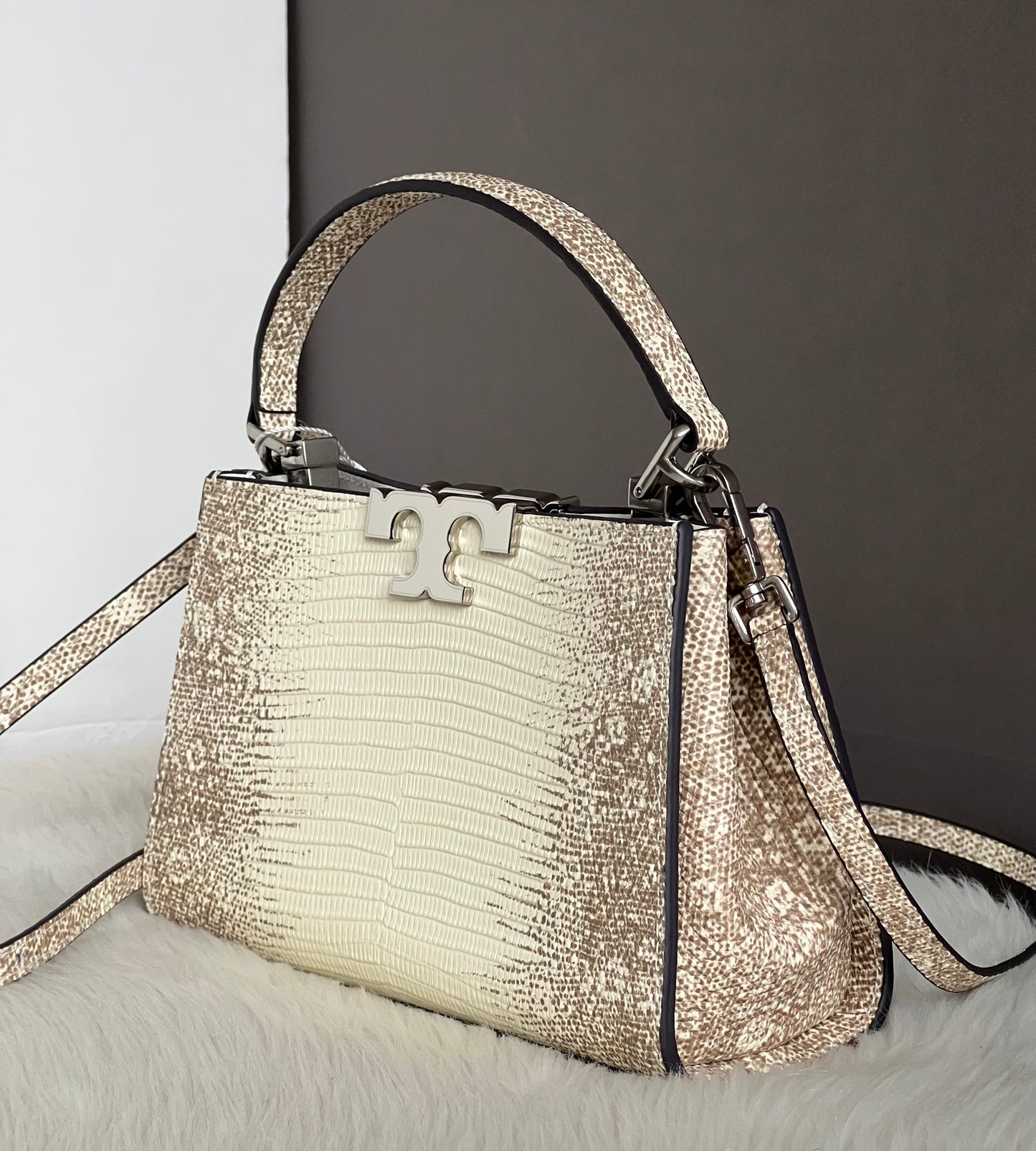Tory Burch Eleanor Lizard Mini Satchel