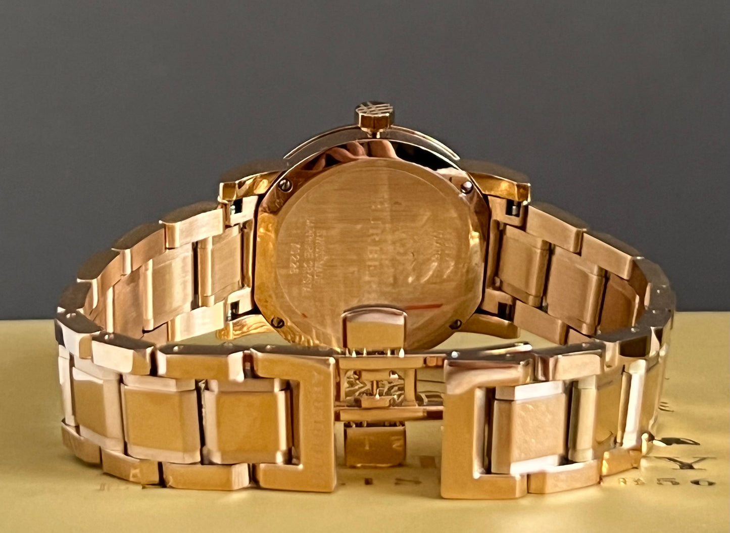 Burberry Women’s The City Rose Dial Rose Gold-Tone Watch