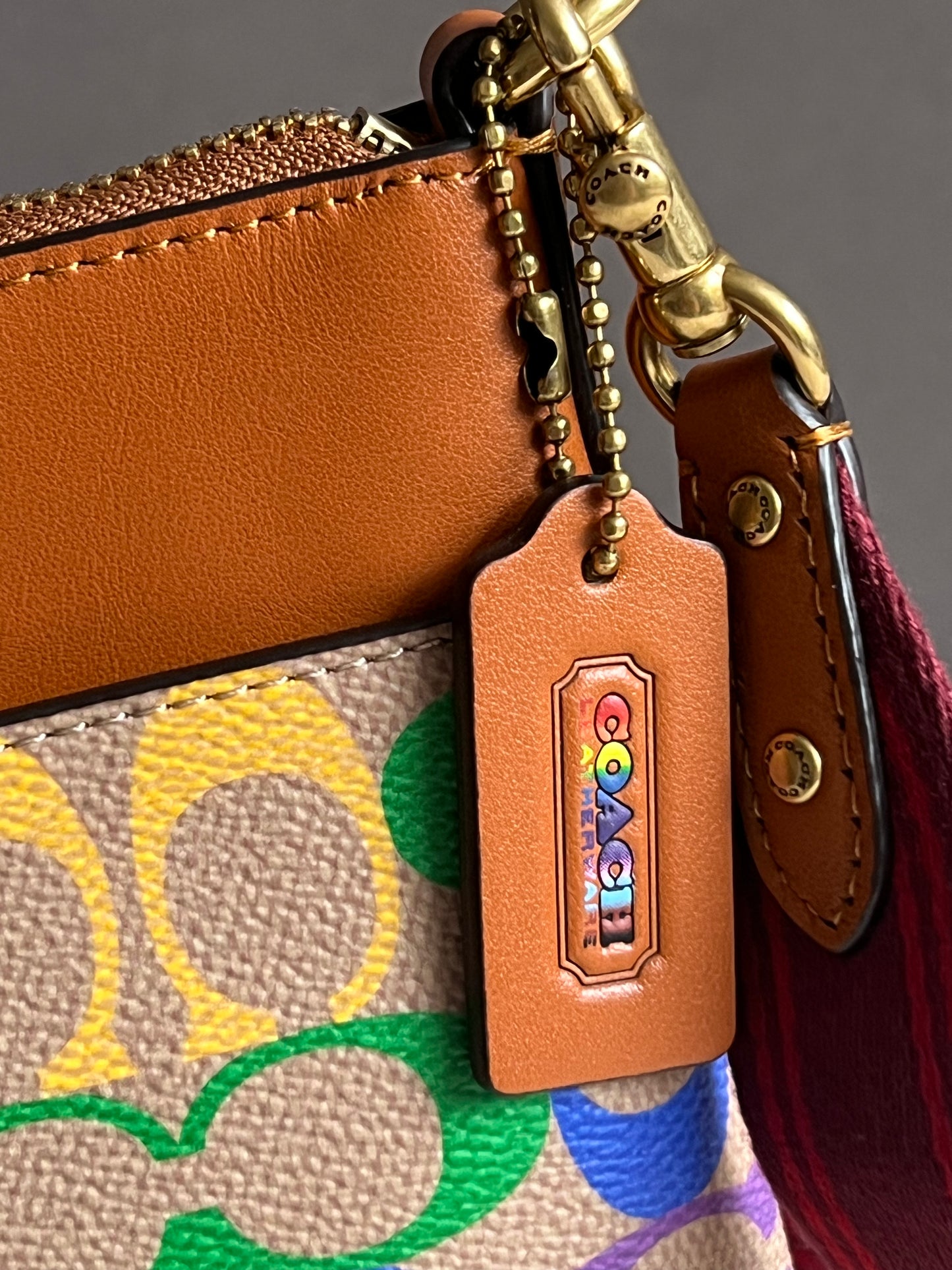 Coach Kitt Messenger Crossbody in Rainbow Signature Canvas