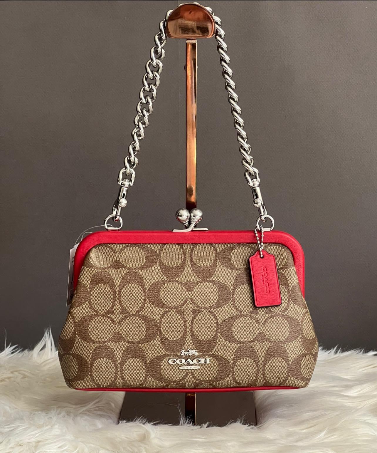 Coach Nora Kisslock Crossbody in Signature Canvas