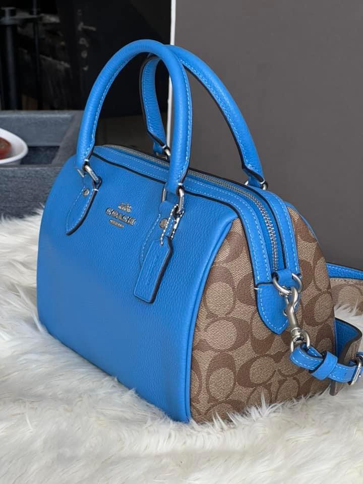 Coach Rowan Satchel with Signature Canvas Detail