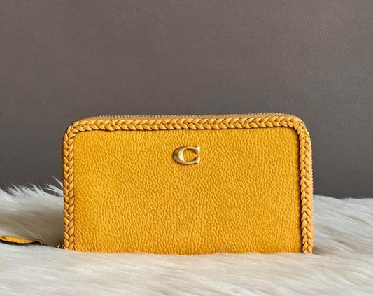 Coach Zip Around Wallet with Braid