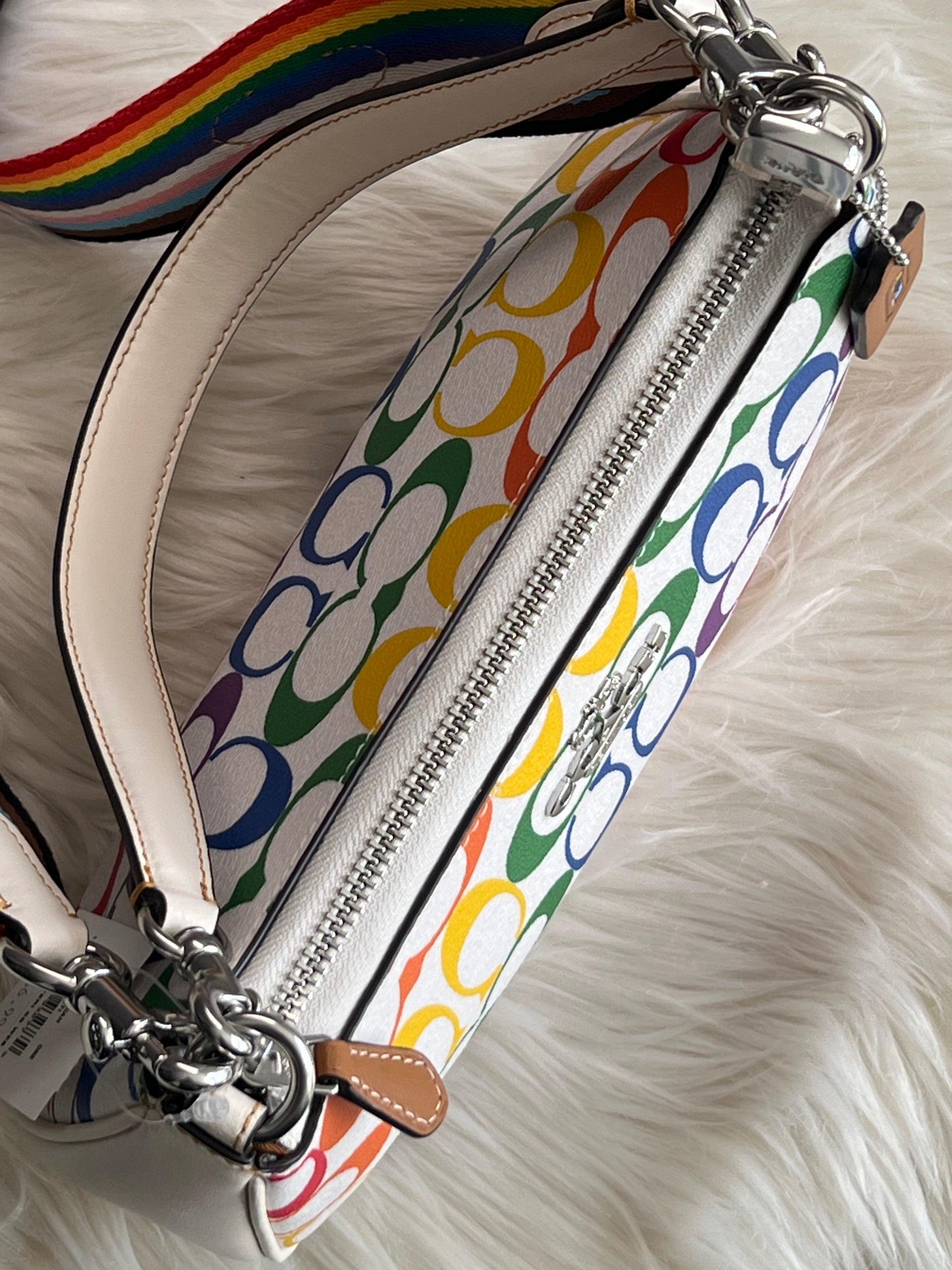 Coach Teri Shoulder Bag in Rainbow Signature Canvas
