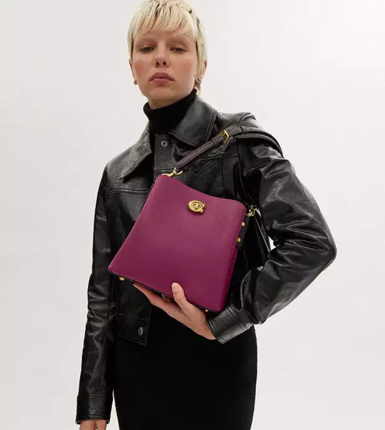 Coach Willow Bucket Bag in Colorblock with Signature Canvas Interior