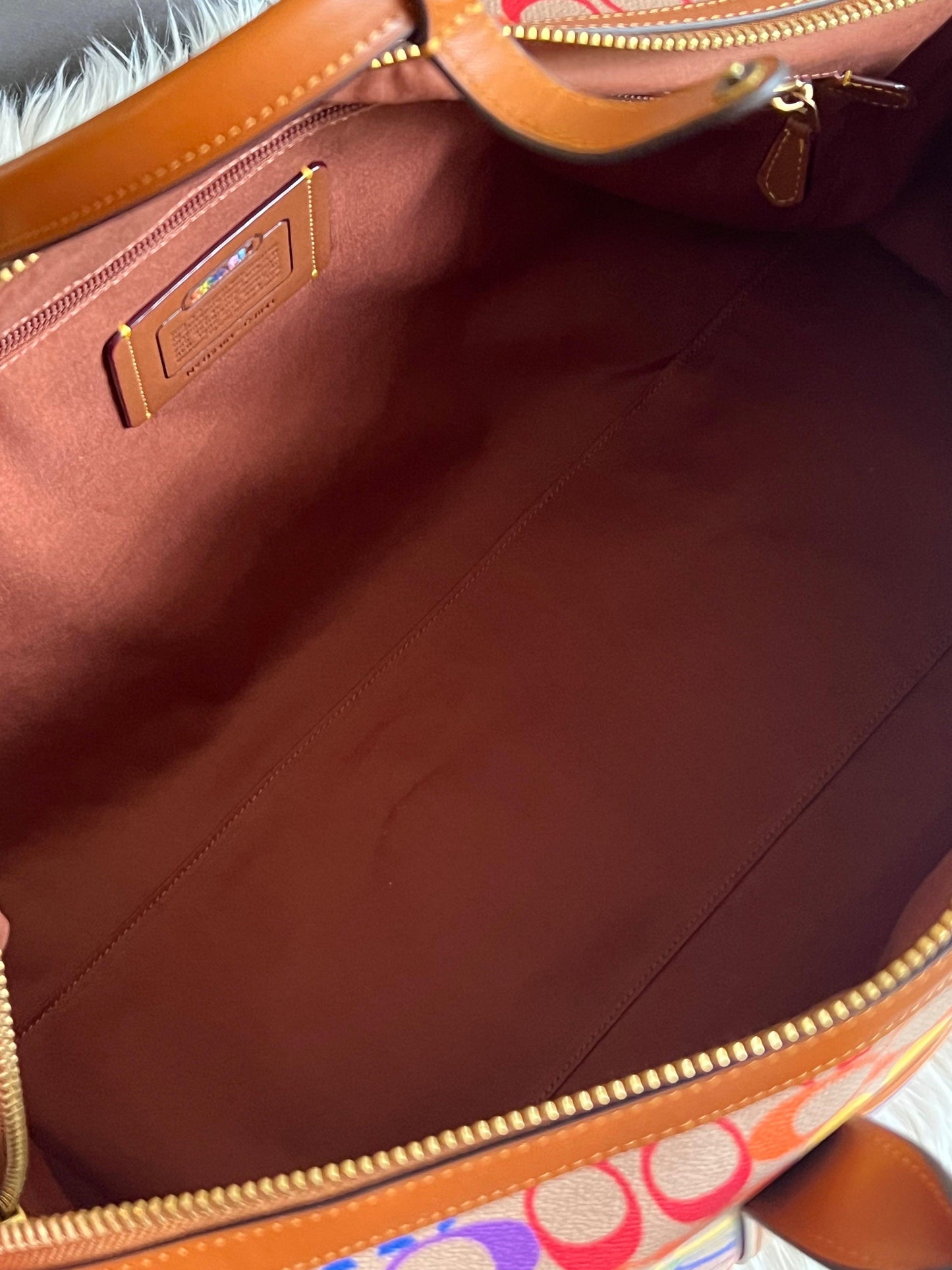 Coach Gotham Duffle in Rainbow Signature Canvas
