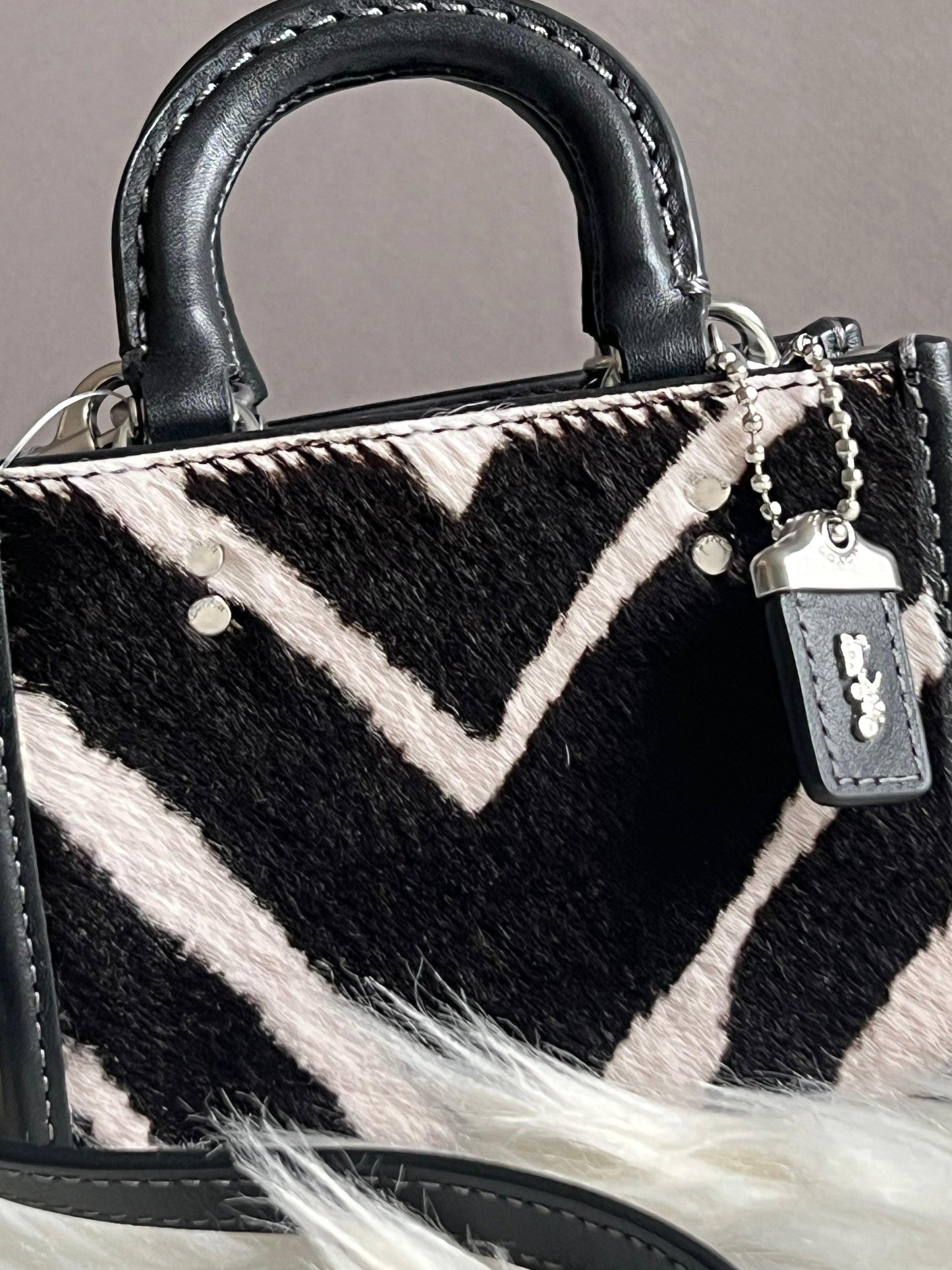 Coach Rogue 12 in Haircalf with Zebra Print