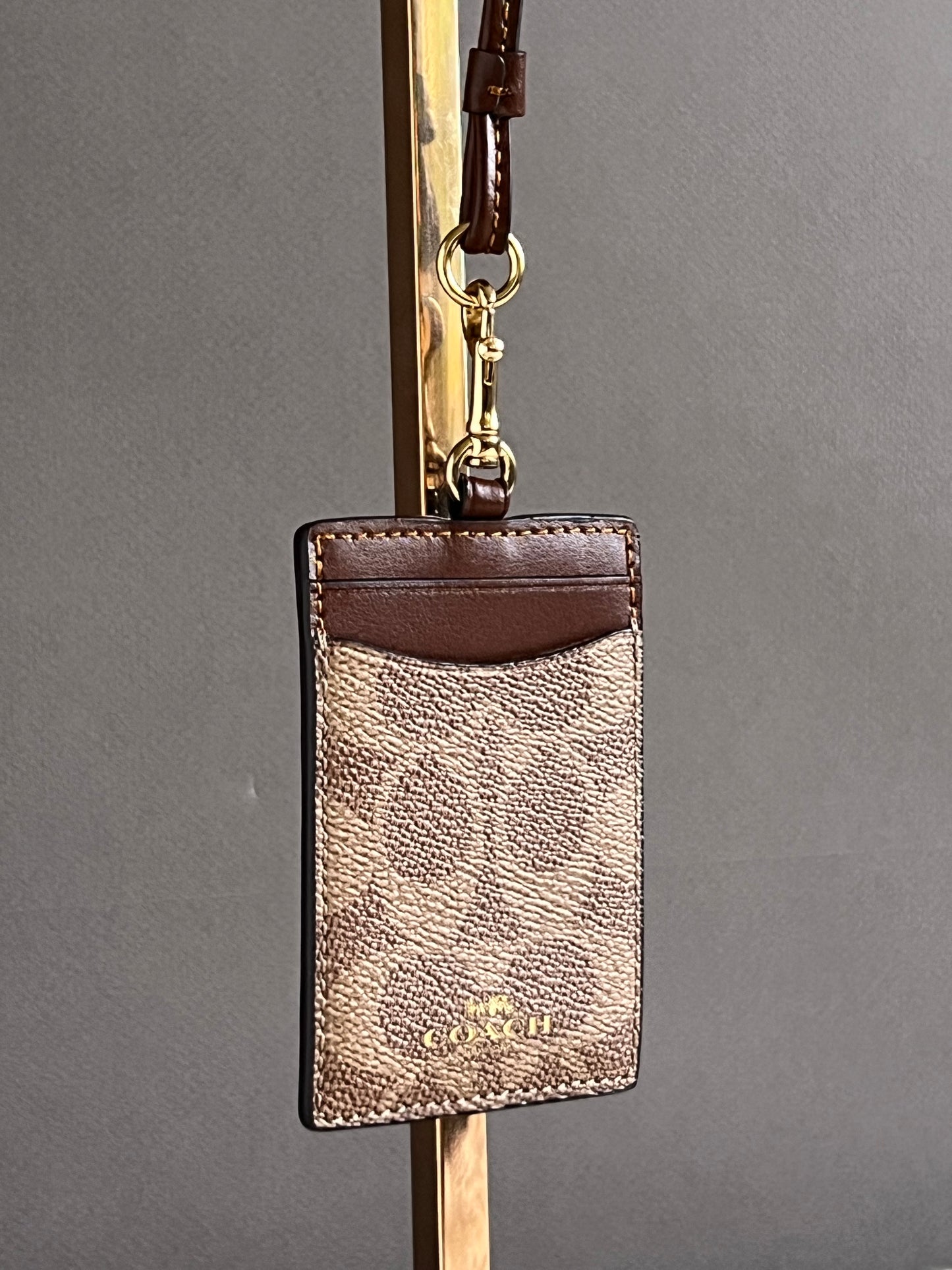 Coach ID Lanyard in Signature Canvas