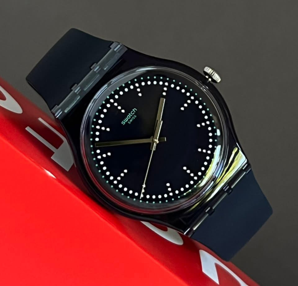 Swatch Blue Pillow Watch