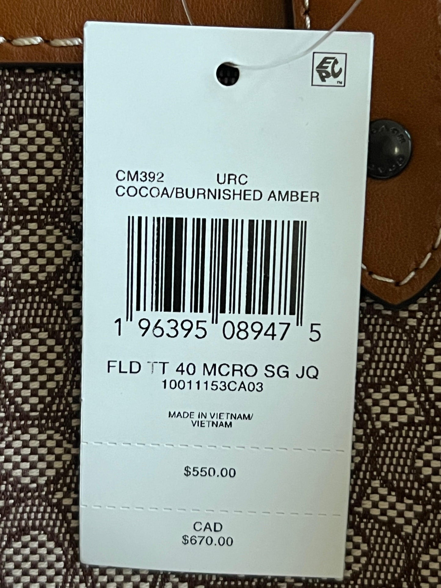 Coach Field Tote 40 in Micro Signature Jacquard