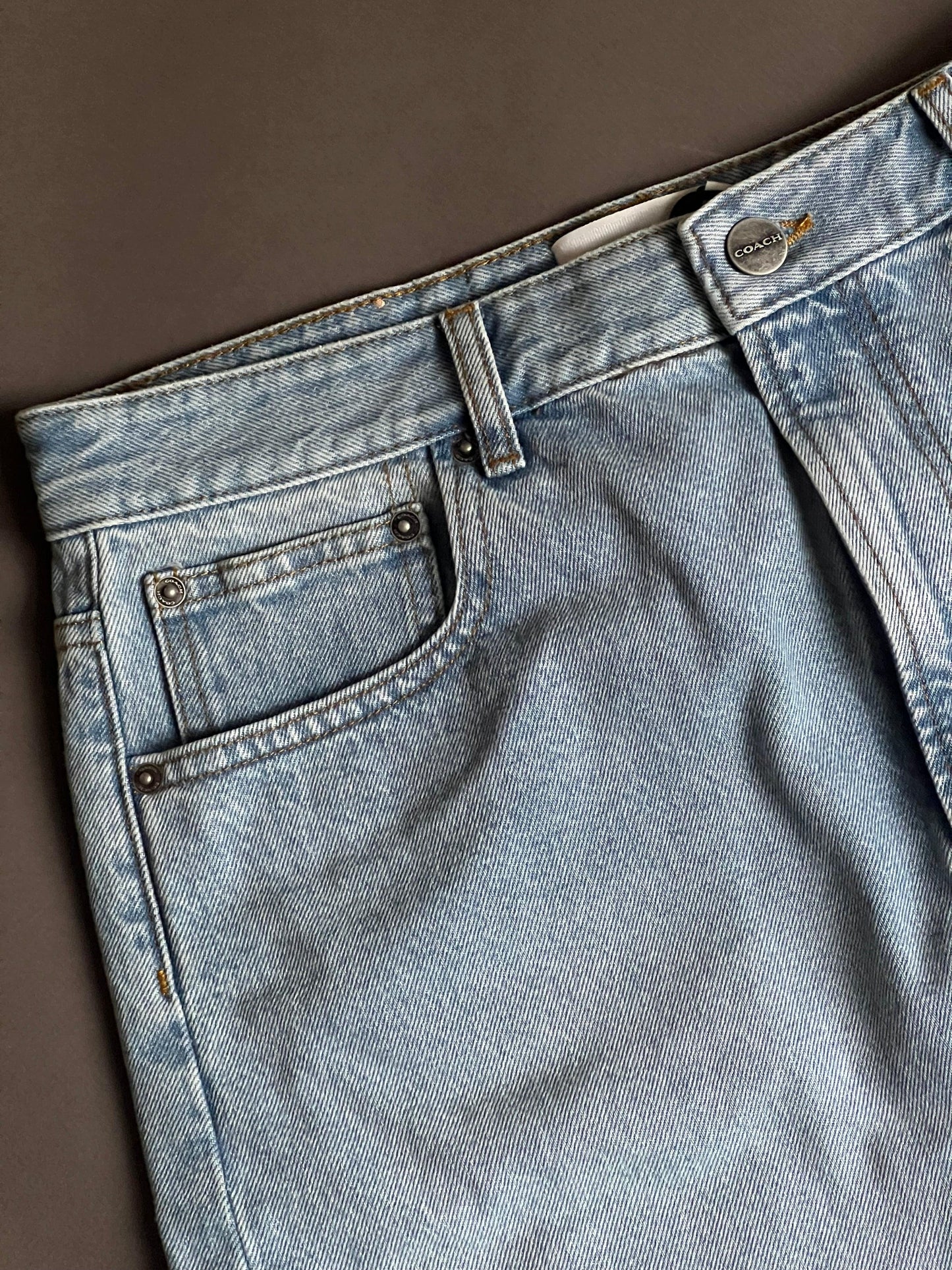 Coach Long Denim Skirt