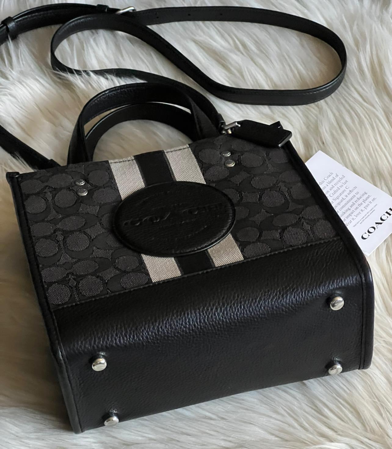 Coach Dempsey Tote in Signature Jacquard with Stripe and Coach Patch