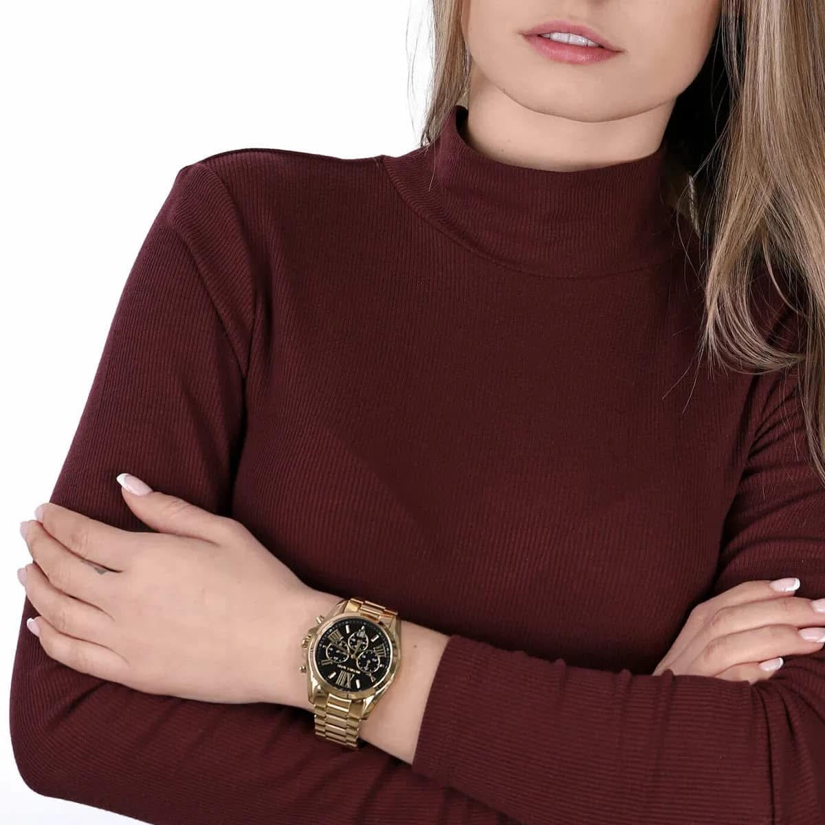 Michael Kors Women’s Oversized Bradshaw Gold-Tone Watch