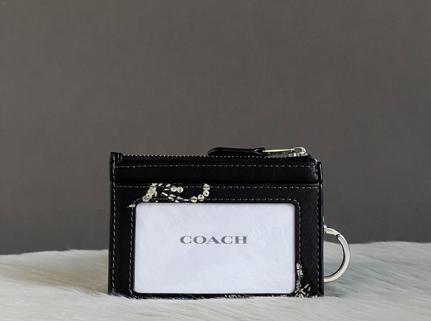 Coach Mini ID Card Case In Butterfly Print