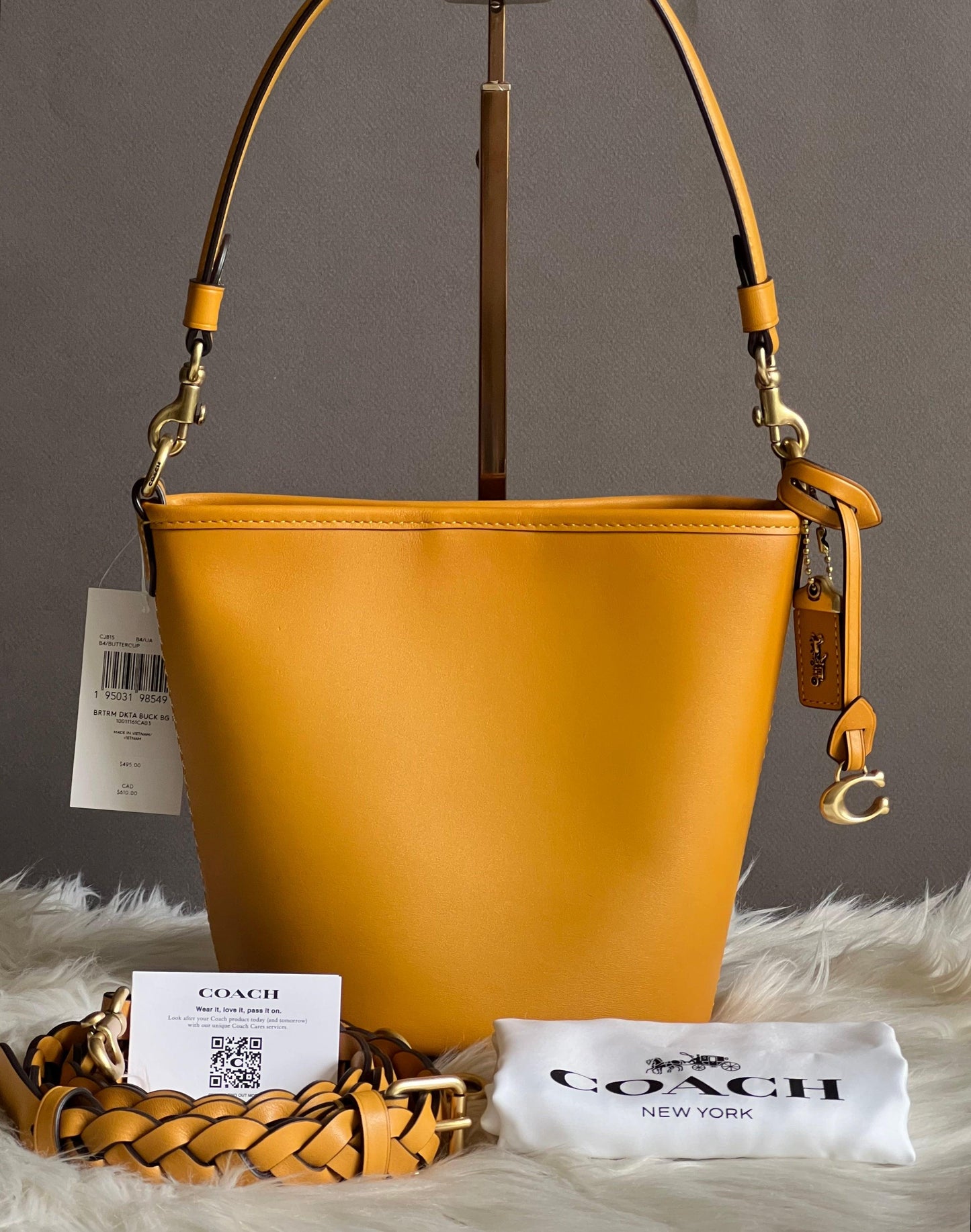 Coach Dakota Bucket Bag 16 With Braid