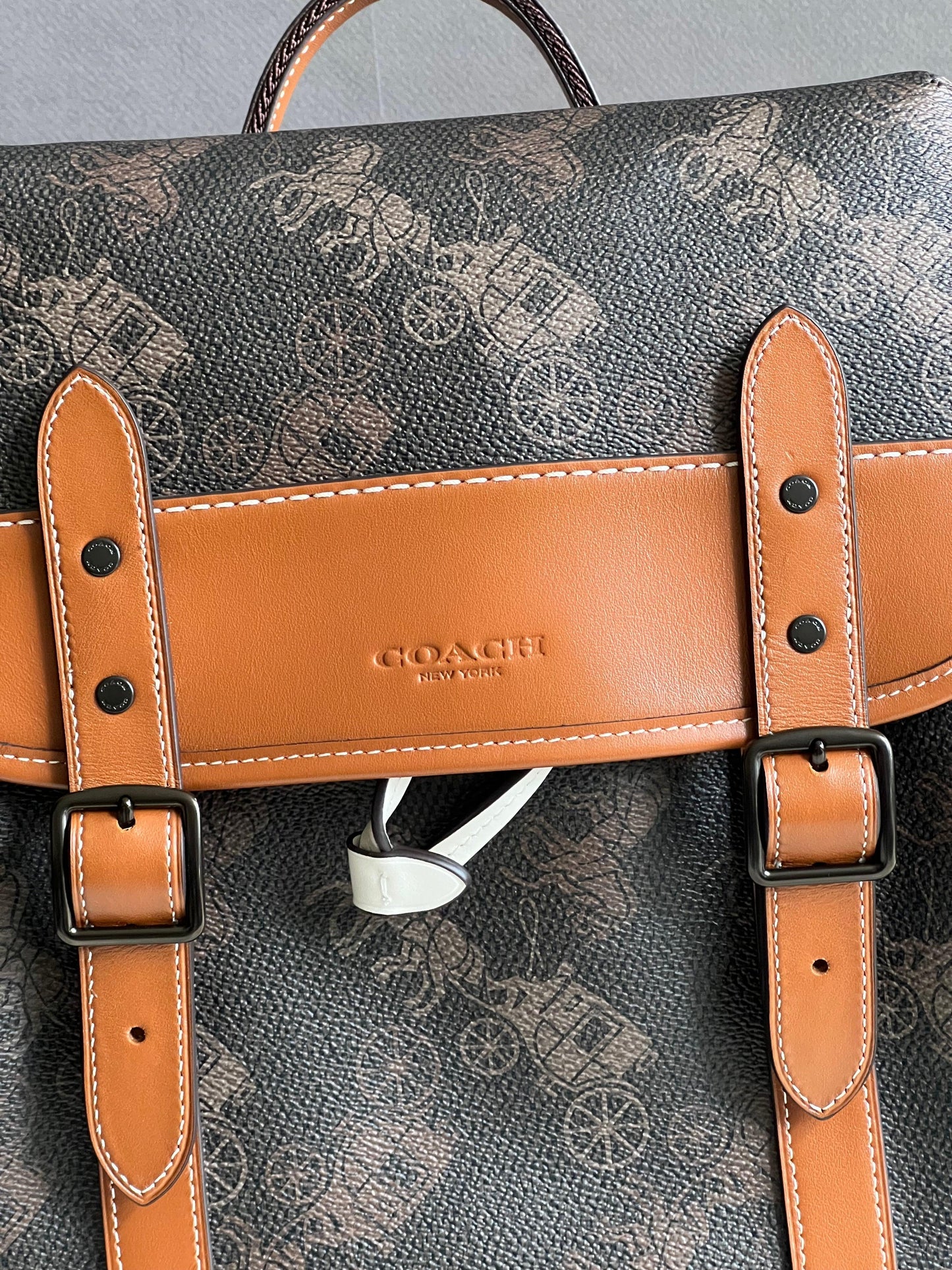 Coach Hitch Backpack with Horse and Carriage Print