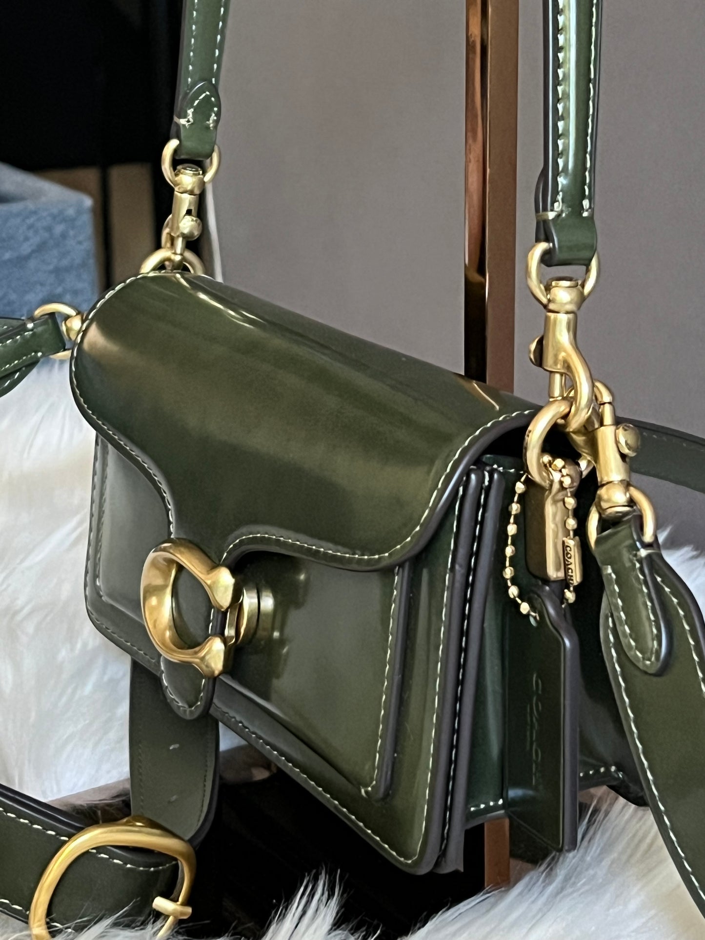 Coach Tabby Shoulder Bag 20 in Spazzolato Leather