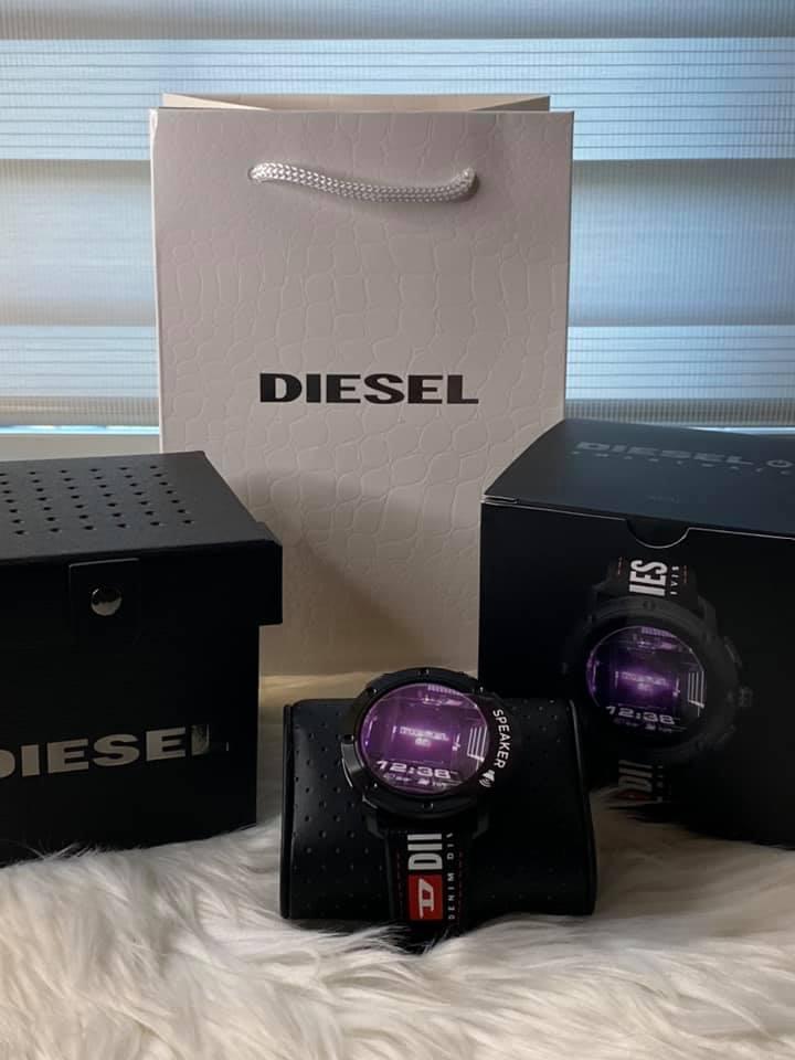 Diesel On Men’s Axial Gen 5 Heart Rate Touchscreen Smartwatch Black Nylon