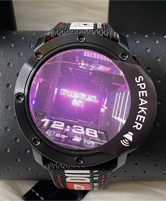 Diesel On Men’s Axial Gen 5 Heart Rate Touchscreen Smartwatch Black Nylon