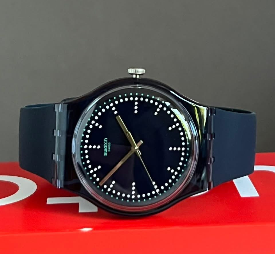 Swatch Blue Pillow Watch