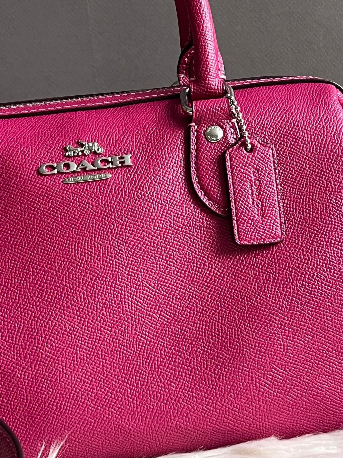 Coach Rowan Satchel with Signature Canvas Detail