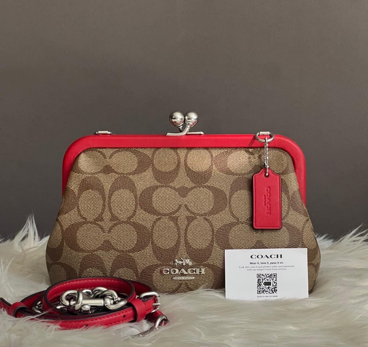 Coach Nora Kisslock Crossbody in Signature Canvas