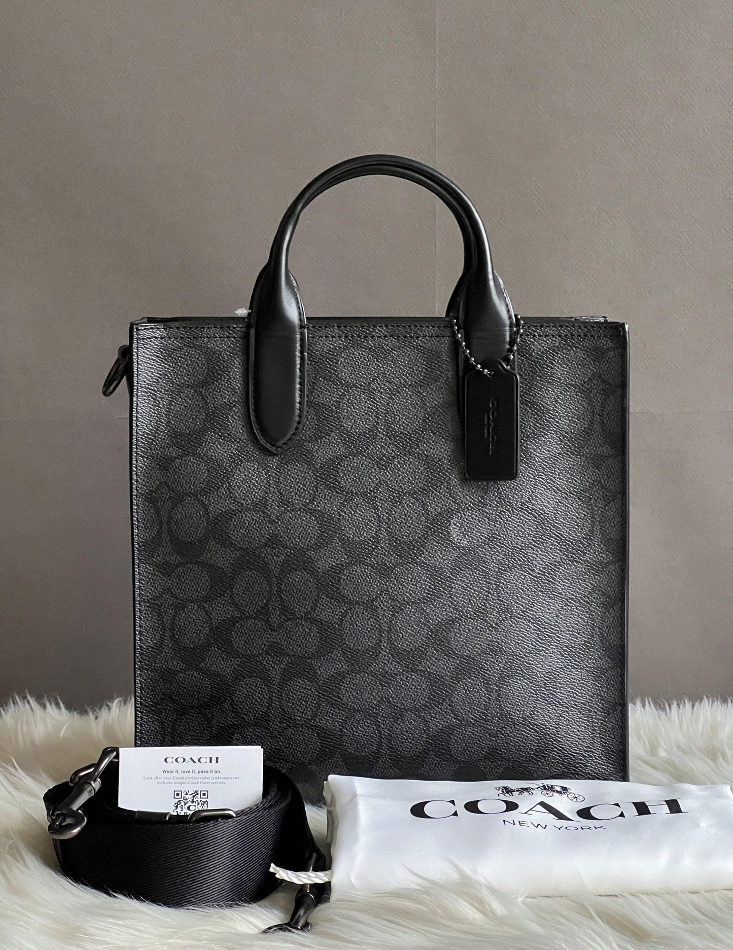 Coach Gotham Tall Tote 24 in Signature Canvas