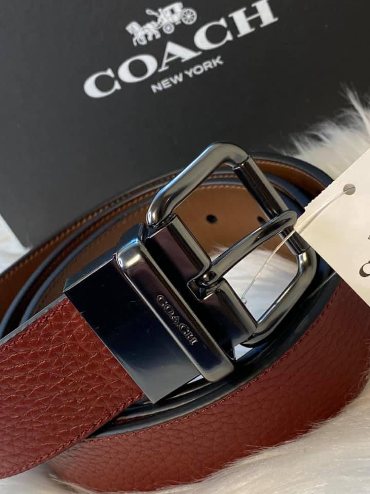 Coach Men’s Jeans Buckle Cut-To-Size Reversible Belt