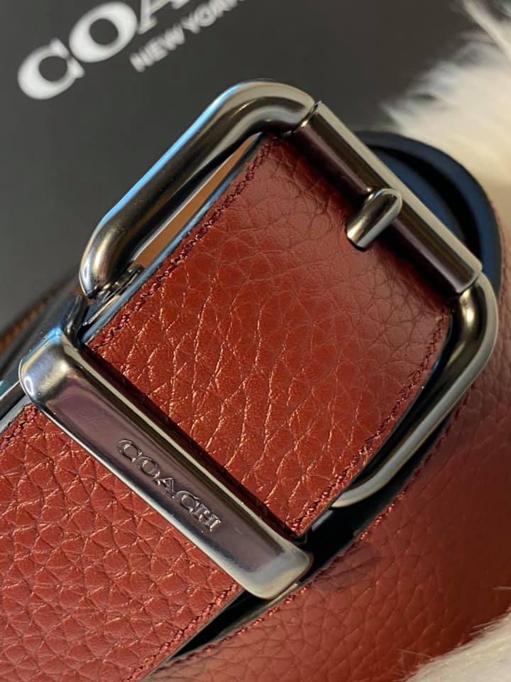 Coach Men’s Jeans Buckle Cut-To-Size Reversible Belt