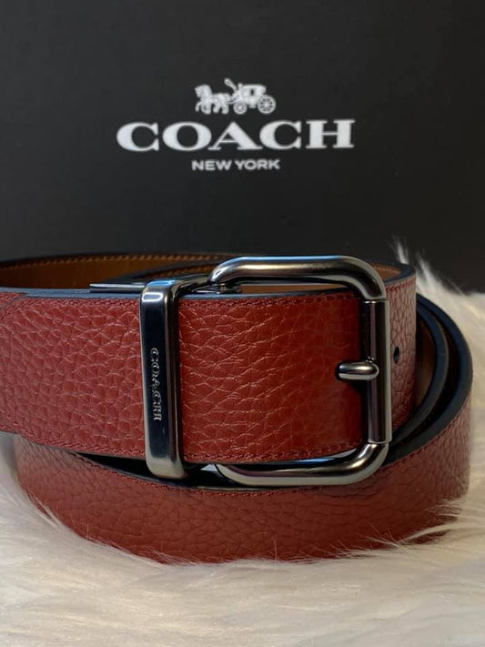 Coach Men’s Jeans Buckle Cut-To-Size Reversible Belt