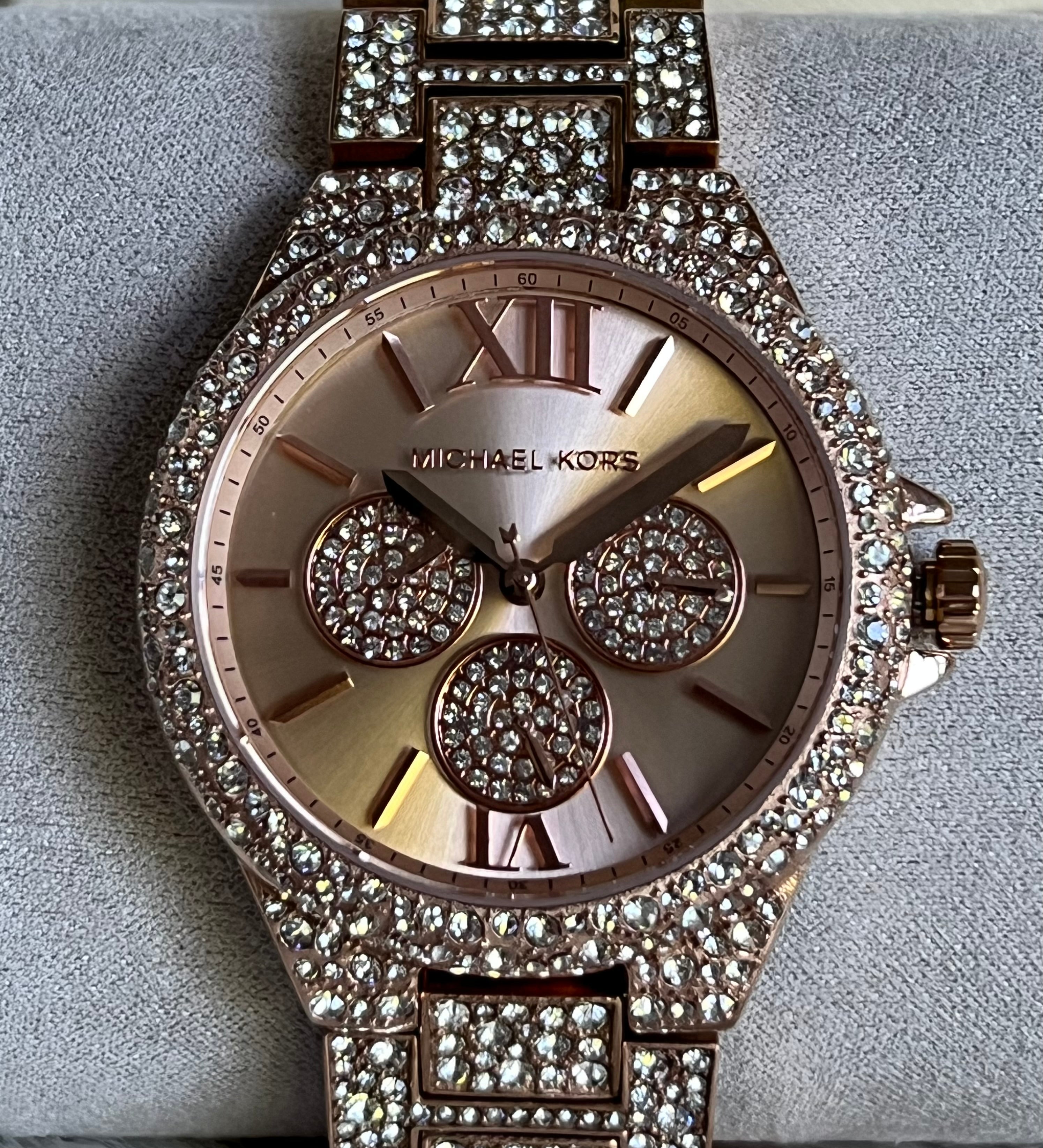 Authentic Michael KORS Oversized Camille Pavé Gold-Tone Watch Michael Kors Oversized Camille Pavé Rose Gold-Tone Watch  main image 3