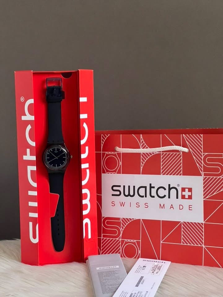 Swatch Blue Pillow Watch