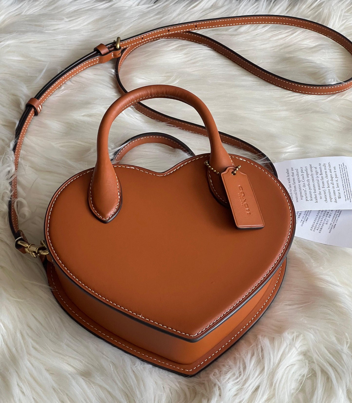 Coach Heart Bag in Regenerative Leather
