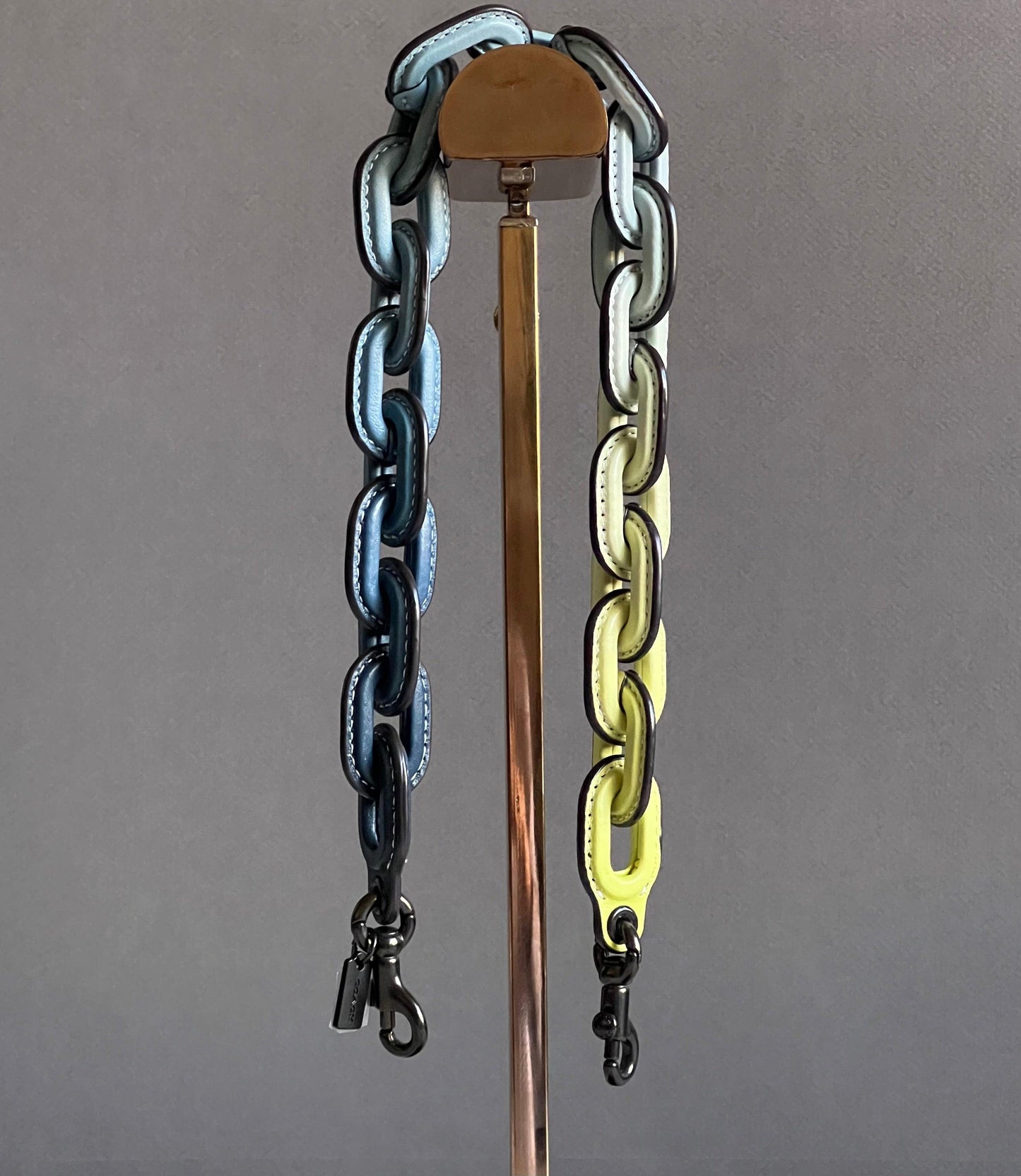 Coach Leather Covered Short Chain Strap